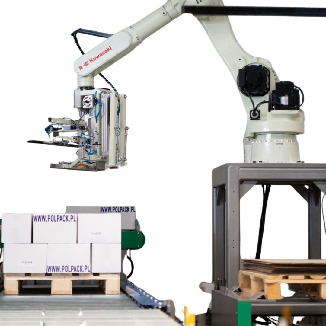 Robot palletizer arm